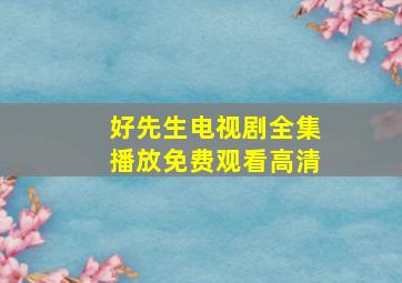 好先生电视剧全集播放免费观看高清