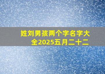 姓刘男孩两个字名字大全2025五月二十二