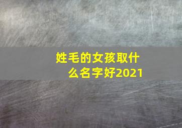 姓毛的女孩取什么名字好2021