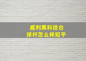 威利黑科技台球杆怎么样知乎