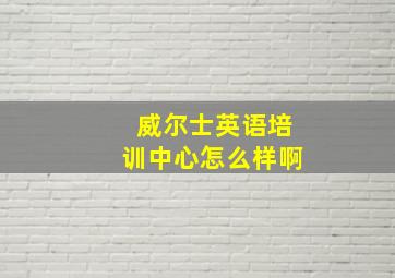 威尔士英语培训中心怎么样啊