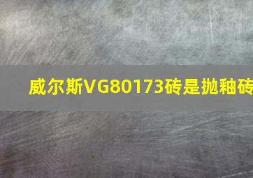 威尔斯VG80173砖是抛釉砖