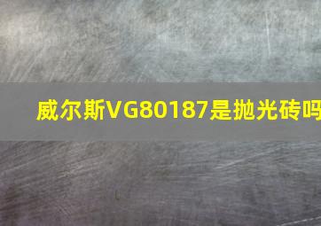 威尔斯VG80187是抛光砖吗