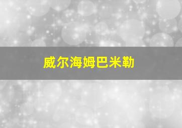 威尔海姆巴米勒