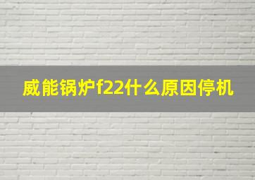 威能锅炉f22什么原因停机