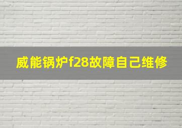 威能锅炉f28故障自己维修