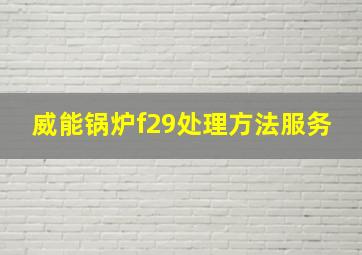 威能锅炉f29处理方法服务