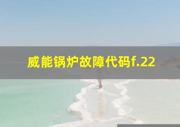 威能锅炉故障代码f.22