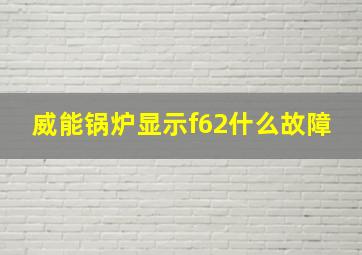 威能锅炉显示f62什么故障