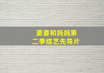 婆婆和妈妈第二季综艺先导片