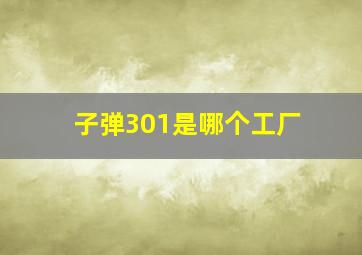 子弹301是哪个工厂