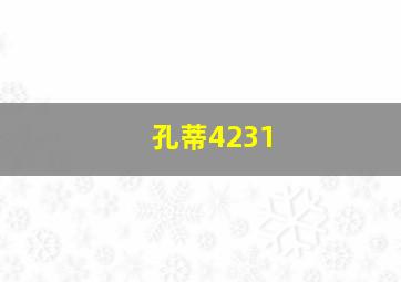 孔蒂4231