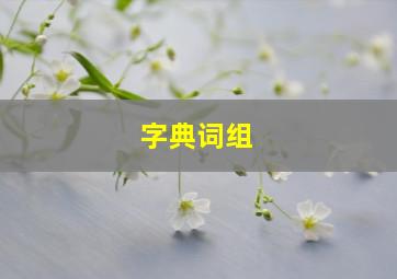 字典词组