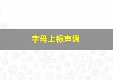 字母上标声调