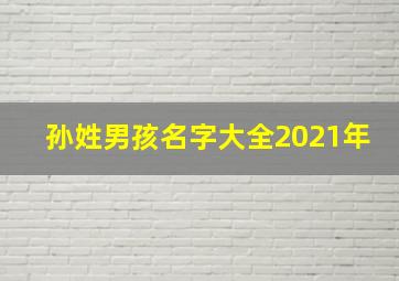 孙姓男孩名字大全2021年