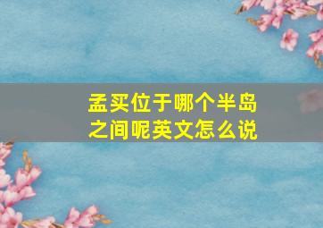 孟买位于哪个半岛之间呢英文怎么说