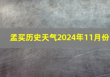 孟买历史天气2024年11月份