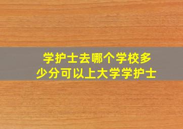 学护士去哪个学校多少分可以上大学学护士