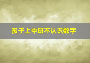 孩子上中班不认识数字