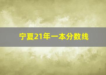 宁夏21年一本分数线