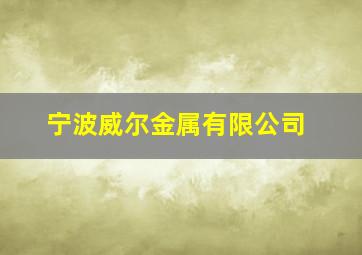 宁波威尔金属有限公司