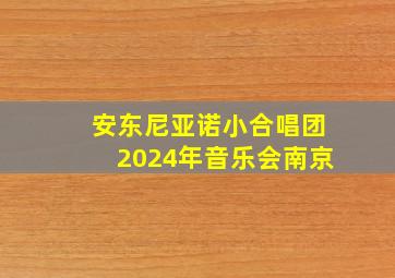 安东尼亚诺小合唱团2024年音乐会南京