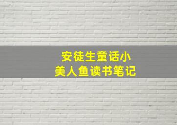 安徒生童话小美人鱼读书笔记