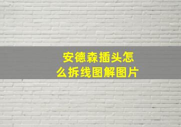 安德森插头怎么拆线图解图片