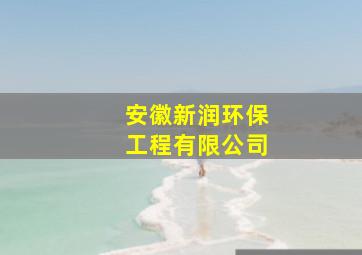 安徽新润环保工程有限公司