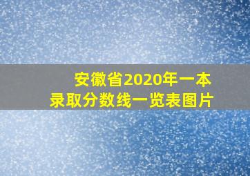 安徽省2020年一本录取分数线一览表图片