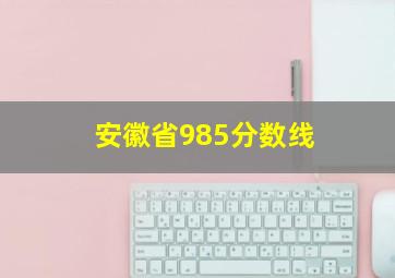 安徽省985分数线