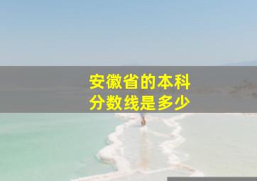 安徽省的本科分数线是多少