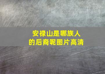 安禄山是哪族人的后裔呢图片高清