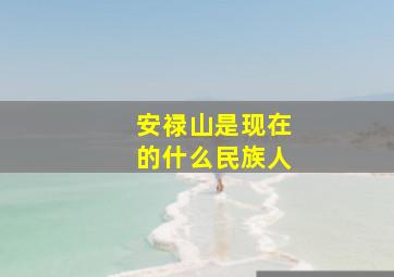 安禄山是现在的什么民族人