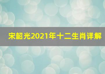 宋韶光2021年十二生肖详解