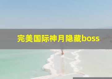 完美国际神月隐藏boss