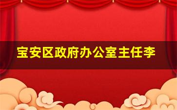 宝安区政府办公室主任李