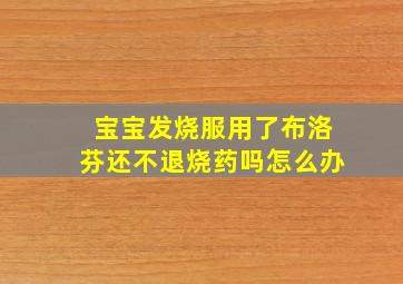 宝宝发烧服用了布洛芬还不退烧药吗怎么办