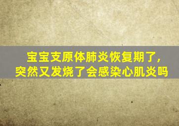 宝宝支原体肺炎恢复期了,突然又发烧了会感染心肌炎吗