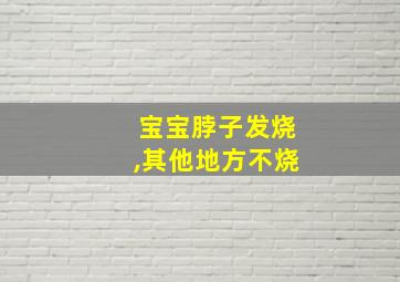 宝宝脖子发烧,其他地方不烧