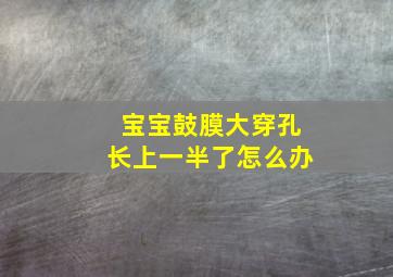 宝宝鼓膜大穿孔长上一半了怎么办