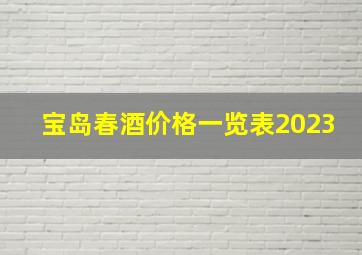 宝岛春酒价格一览表2023