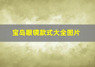 宝岛眼镜款式大全图片