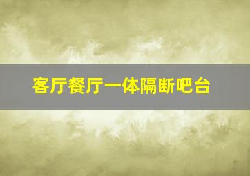 客厅餐厅一体隔断吧台