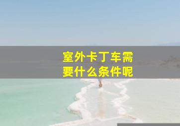 室外卡丁车需要什么条件呢