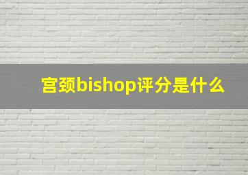 宫颈bishop评分是什么