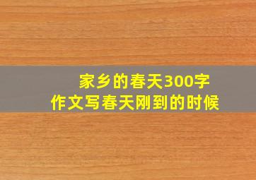 家乡的春天300字作文写春天刚到的时候