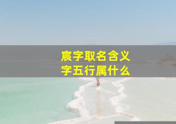 宸字取名含义字五行属什么