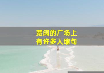 宽阔的广场上有许多人缩句