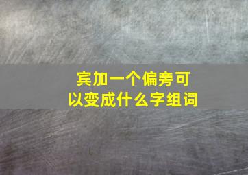 宾加一个偏旁可以变成什么字组词